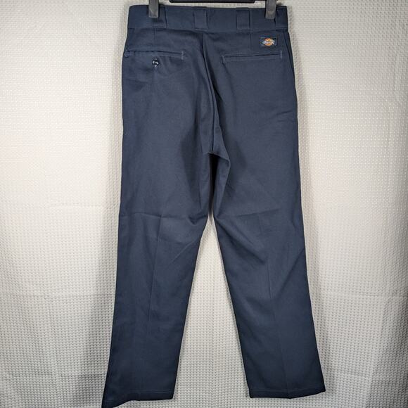 Dickies 874 Original Fit Work Pants Navy Blue Size 30x31 Straight Leg Durable - Picture 2 of 3